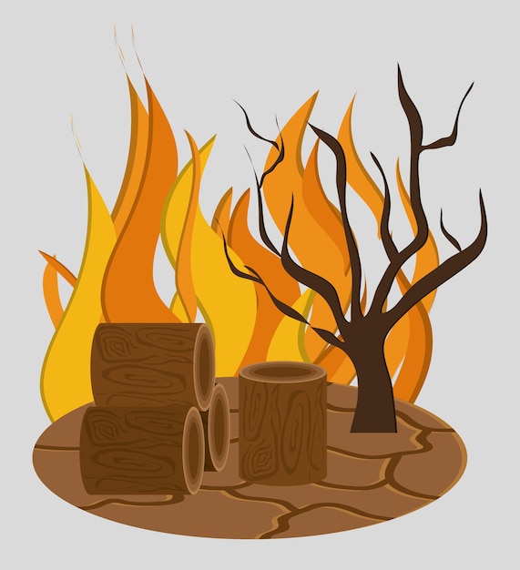 Forest fire icon