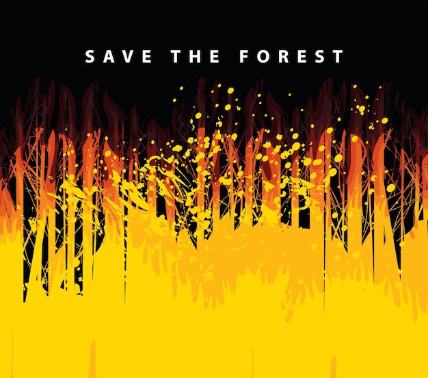 лес в огне