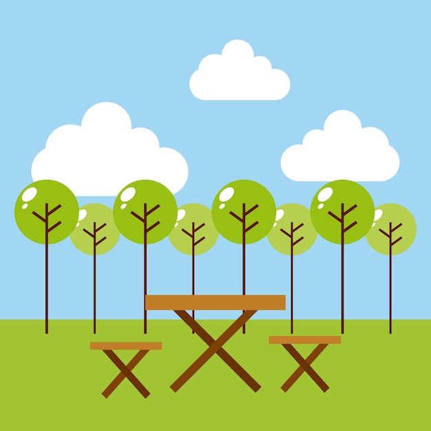 Vector forest icon image