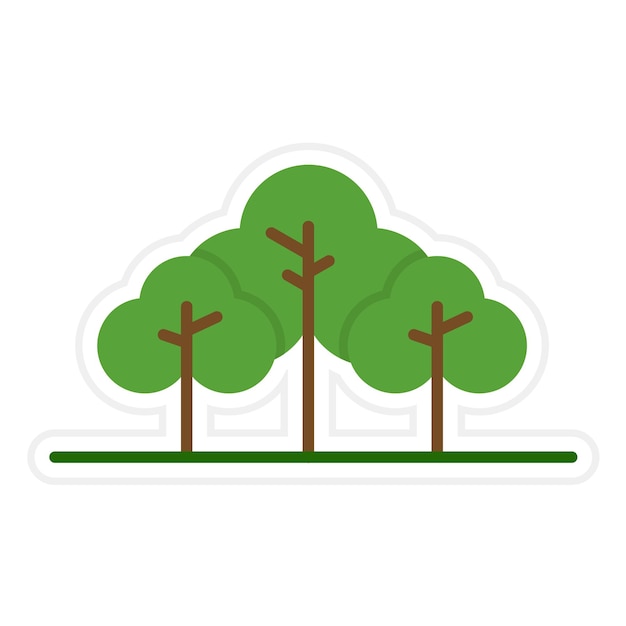 Векторное изображение символа леса может быть использовано для весны
