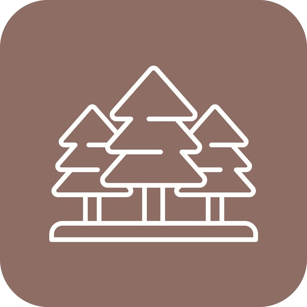 森林アイコンのベクトル画像はSurvivalに使用できます