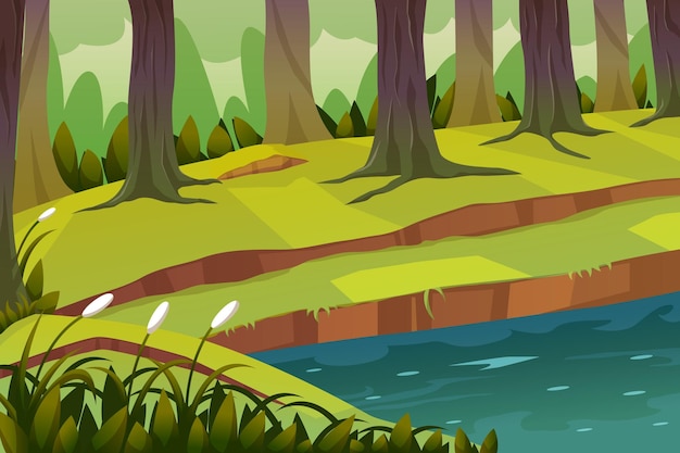 Forest illustration landscape