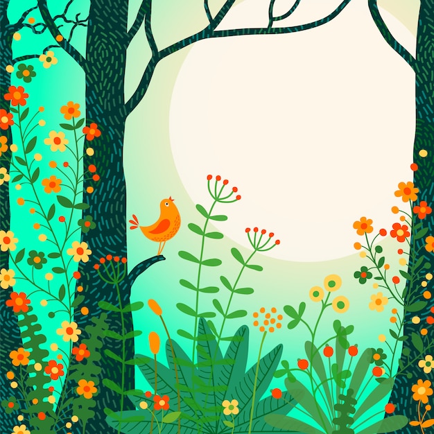 Vector forest illustration