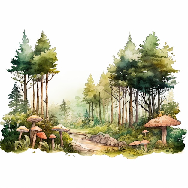 Vector forest illustration