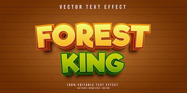 Forest king editable text effect