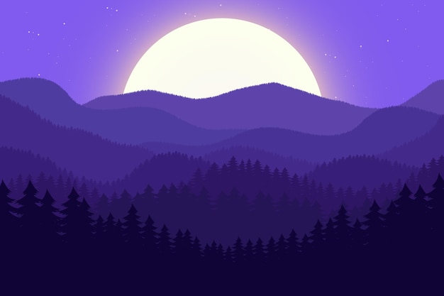 Forest landscape background  illustration