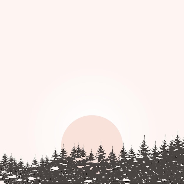 Vector forest landscape4