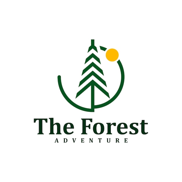 Forest logo design Template Creative Pine logo vector illustration