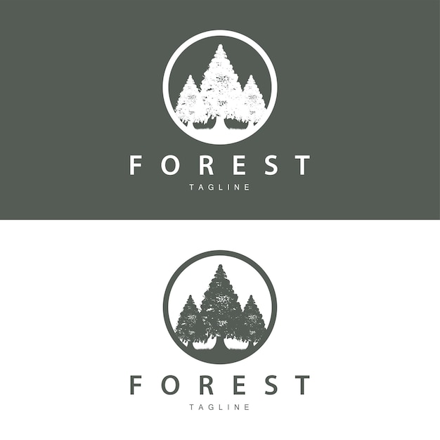 Forest Logo Jungle Adventure Simple Design Vector Illustration Template