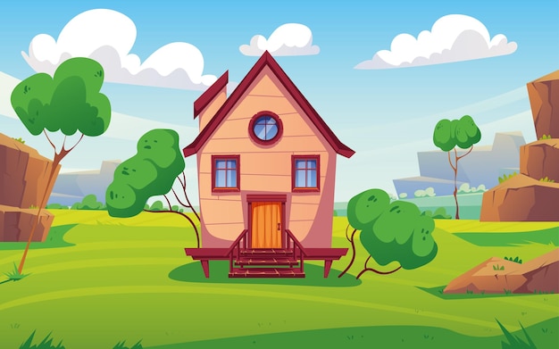 forest magic gnome fairy fantasy house village illustration concept graphic design