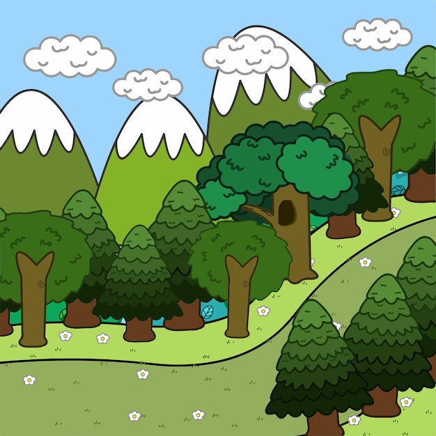 forest moutain background