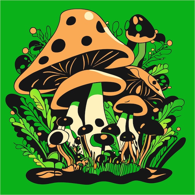 Premium Vector | Forest mycology wonders