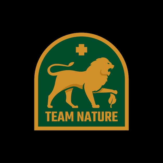 Vettore distintivo della squadra delle guardie forestali