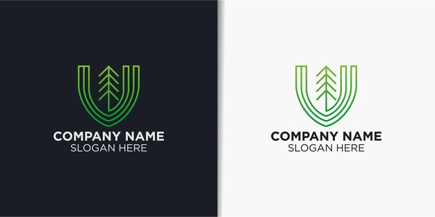 forest safety logo design vector nature logo template