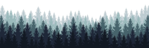 forest silhouette vector illustration forest landscape forest background nature landscape