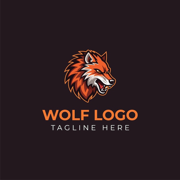 Дизайн талисмана логотипа Forest Spirit Majestic Wolf