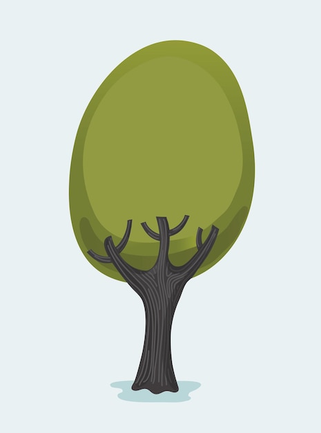 Illustrazione dell'albero della foresta isolata