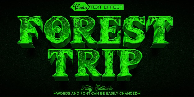 Forest Trip Vector Editable Text Effect Template