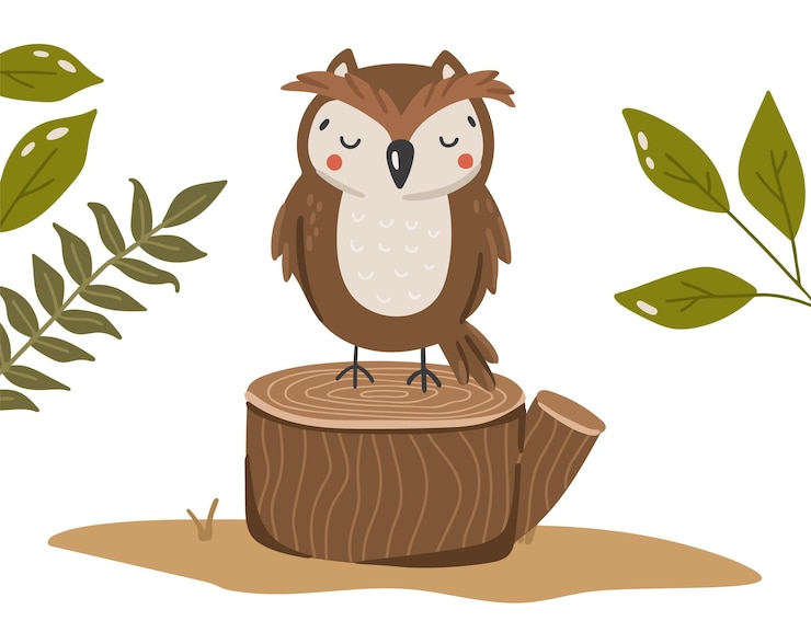 Vector forest vector abstract forest animal vector forest items cute animal isolated kids vector