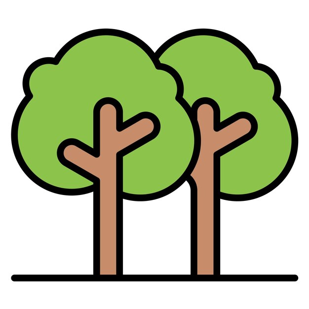 Forest Vector Illustration Style