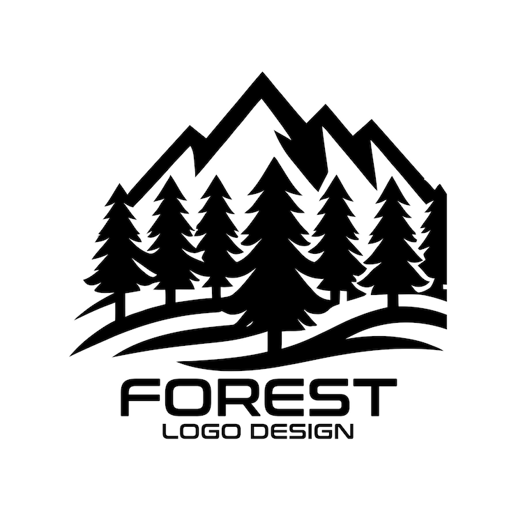 Vector forest vector logo design