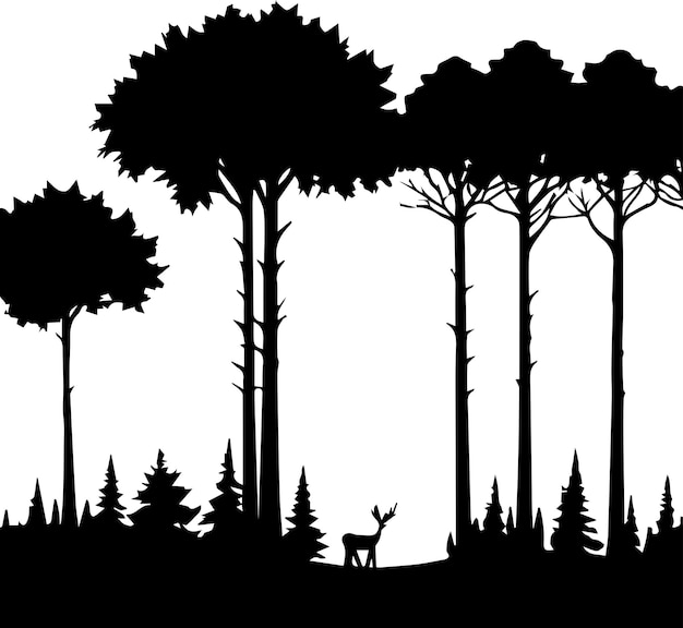 Forest vector Silhouette 3