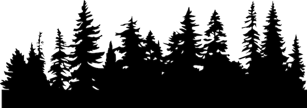 Forest Vector silhouette illustration 2