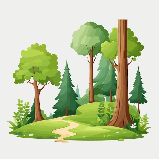 Forest vector on white background