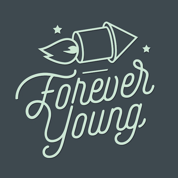 Forever young lettering style 