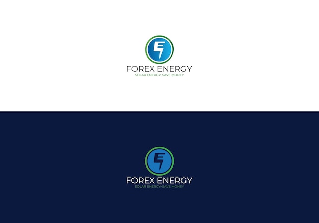Vettore logo energetico forex adatto a qualsiasi attività commerciale con le iniziali ie o ei