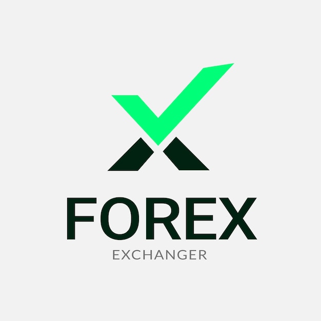 Vector forex exchanger-logo voor het bewaken van beursgegevens of het beleggen in de sjabloon voor het beurslogo