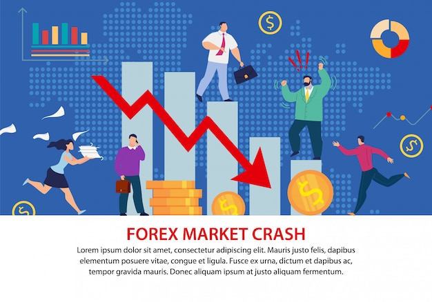 Forex market crush economische crisis platte poster