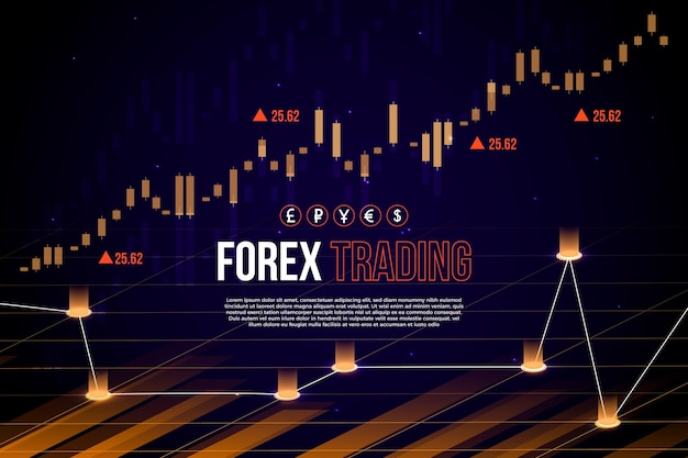 Vettore forex trading sullo sfondo