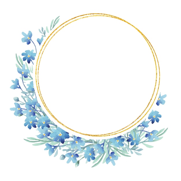 Forget me not flowers frame