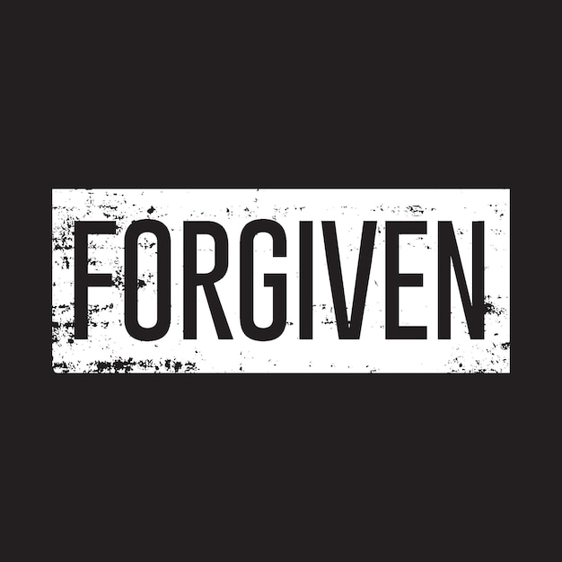 Forgiven christian t shirt design vector