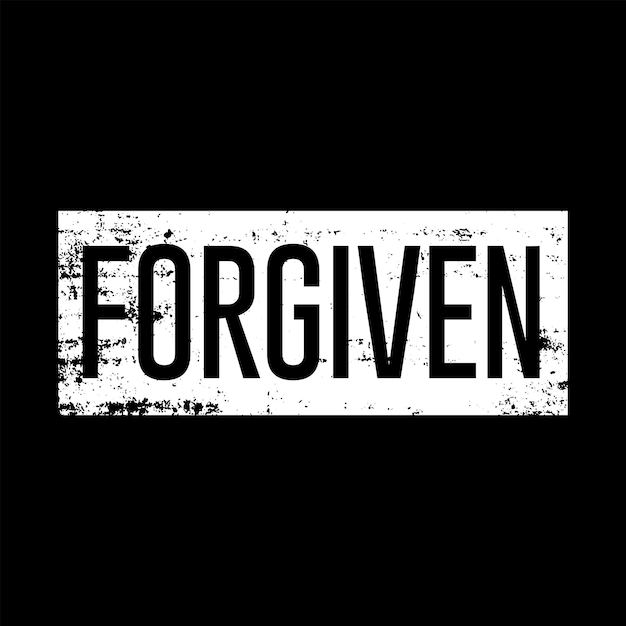 Vector forgiven christian t shirt design vector