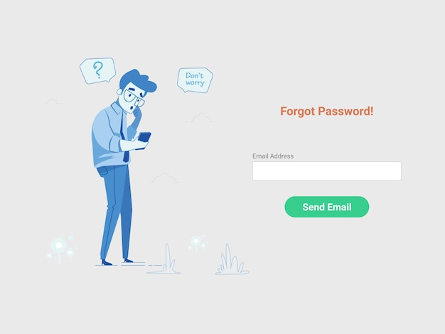 Illustrazione della password dimenticata