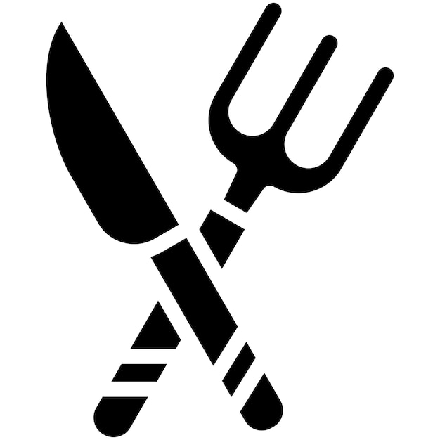 Fork en Knife vector icoon illustratie van Street Food iconset