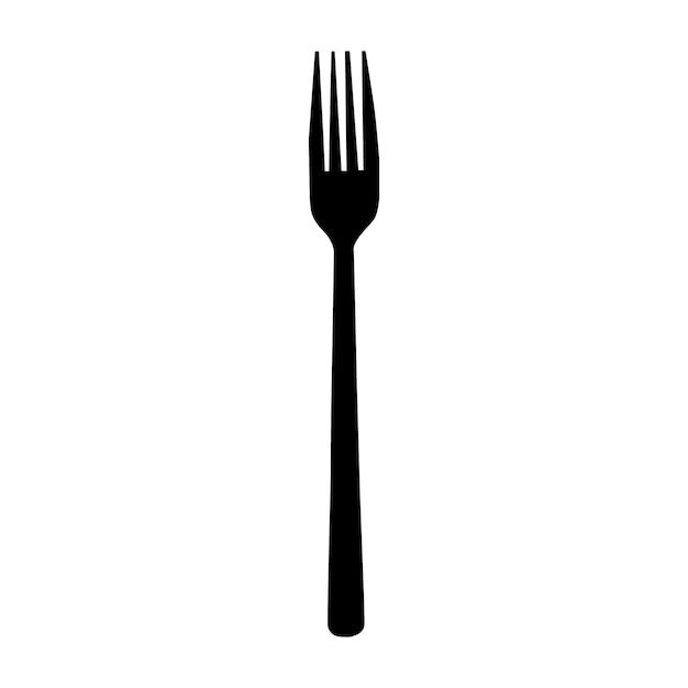 포크 아이콘 로고 벡터 디자인