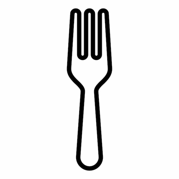 Fork icon template with transparent background