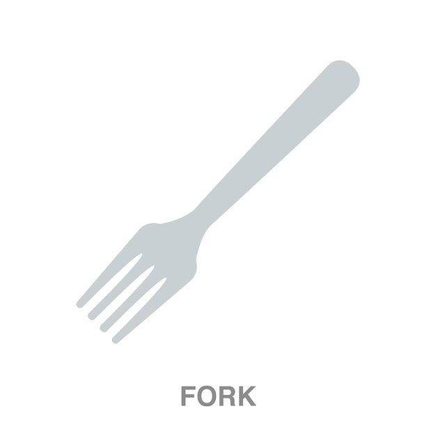 Fork illustration on transparent background