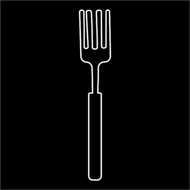 Fork kitchen prick eat kitchen line doodle