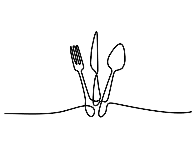 Vector a fork and knife are next to a fork and knife