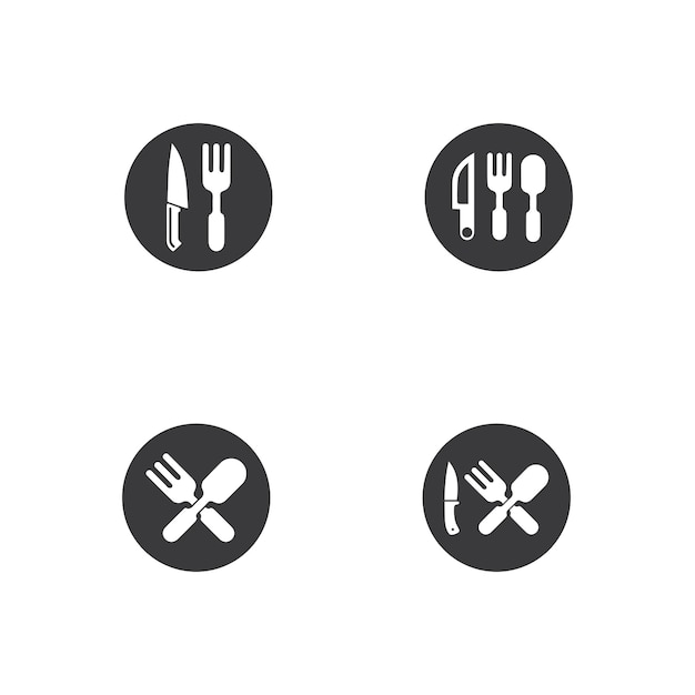 Fork knife and spoon icon design