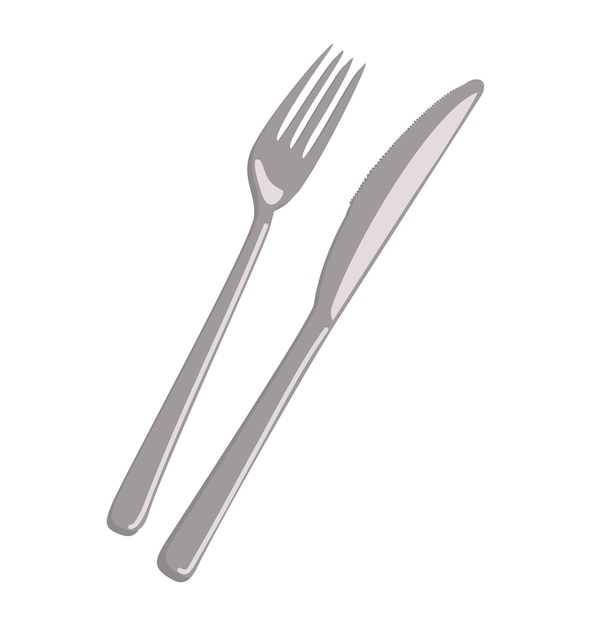 Fork and knife Vector isolated illustration