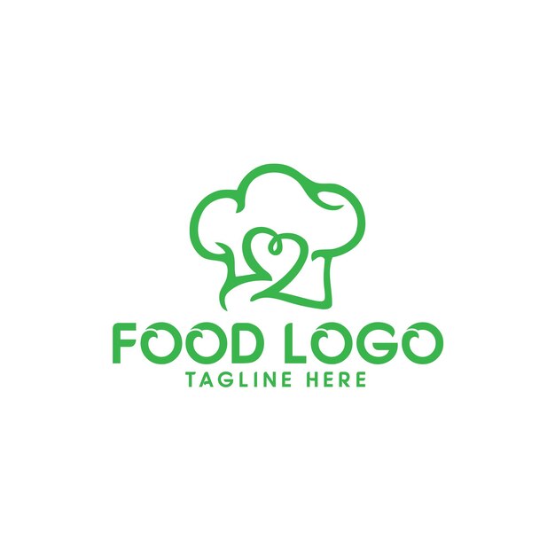 벡터 포크 리프 유기농 로고 디자인 건강 식품 아이콘 템플릿