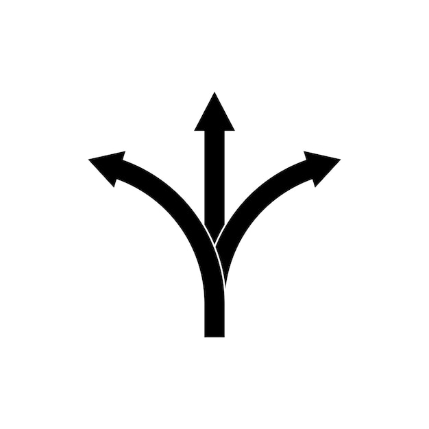 Fork on the road icon