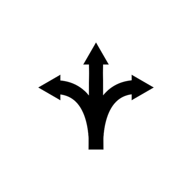 Premium Vector Fork in the road logo