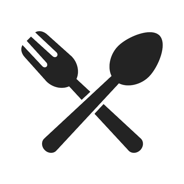 Forchetta cucchiaio posate segno illustrazione vettoriale isolato