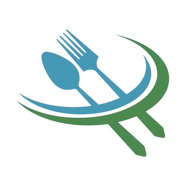 Fork and spoon icon logo design vector